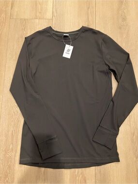 F&F Men's Long-Sleeve Crewneck Tee - Dark Gray